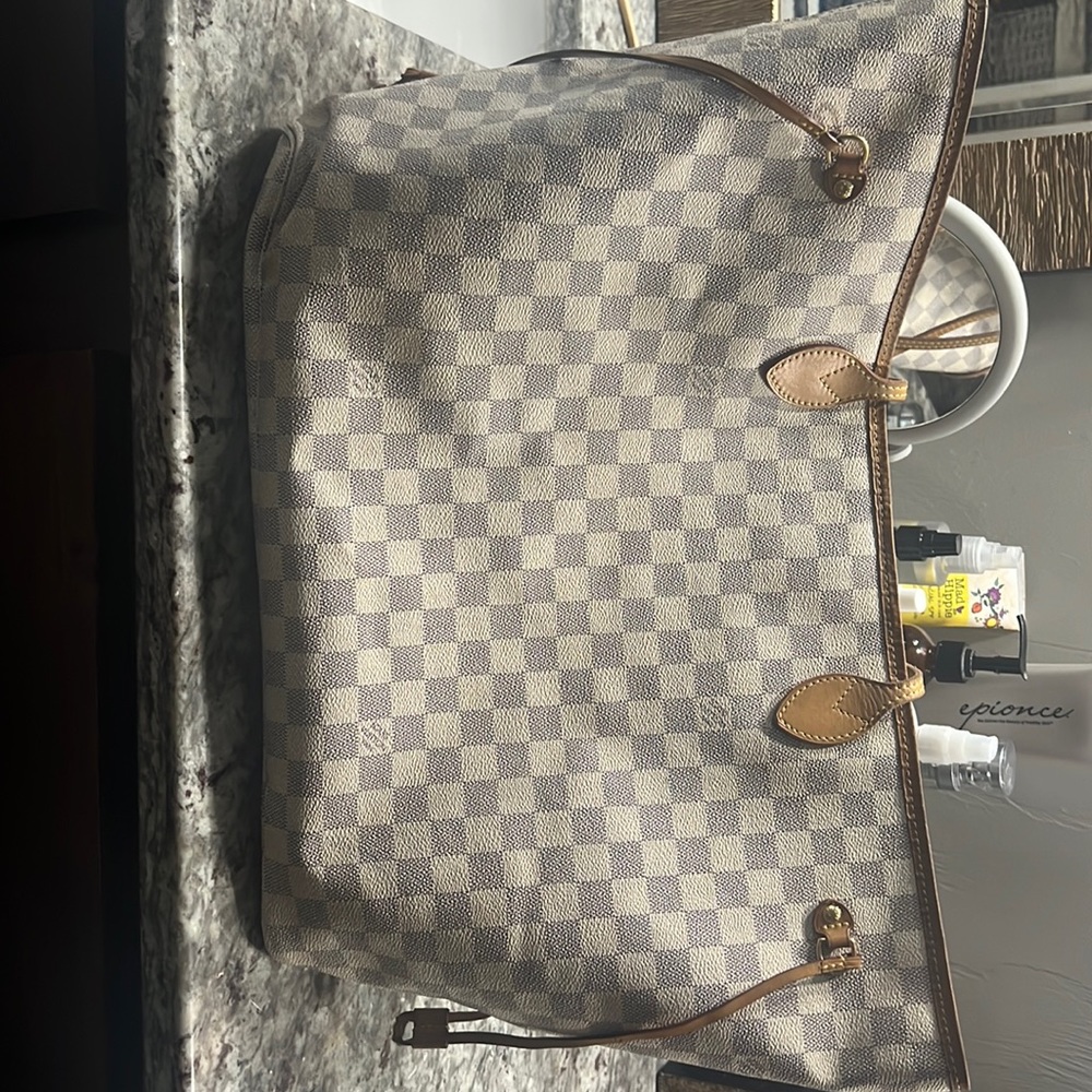 Authentic Louis Vuitton Damier Azur Neverfull GM Bag